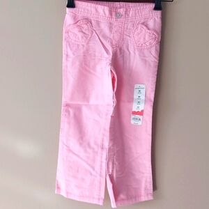 Jumping Beans Girl Pink Pull on Pants with Heart Pockets - size 4T